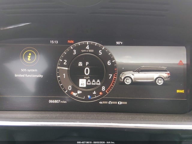 Aukcja sprzedaży 2019 Land Rover Range Rover Sport Hse Dynamic, vin: SALWV2SV3KA841283, numer aukcji: 45719819