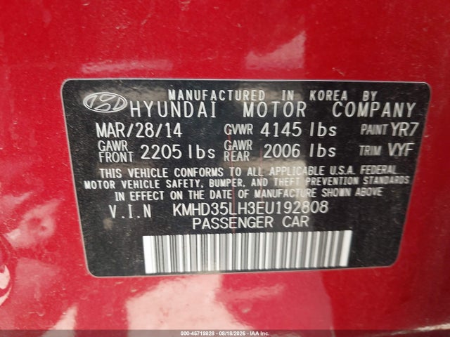 Hyundai ELANTRA GT 2014 KMHD35LH3EU192808 Image 9