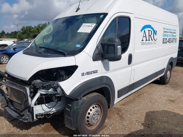 45719836 :رقم المزاد ، 3C6LRVDG6RE132540 vin ، 2024 Ram Promaster 2500 Tradesman High Roof 159 Wb W/pass Seat مزاد بيع