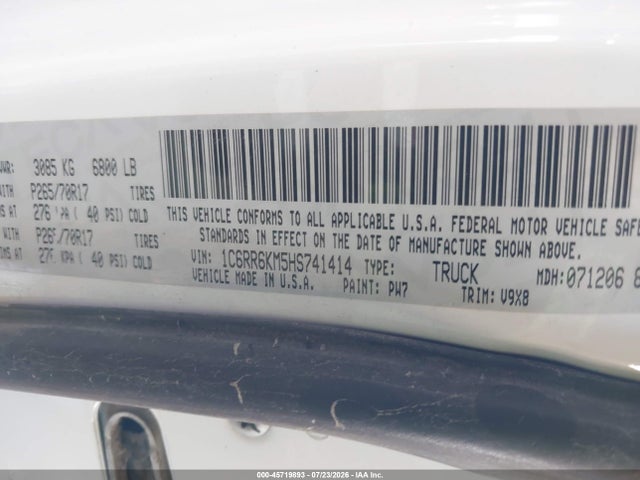 RAM 1500 2017 1C6RR6KM5HS741414 Image 9