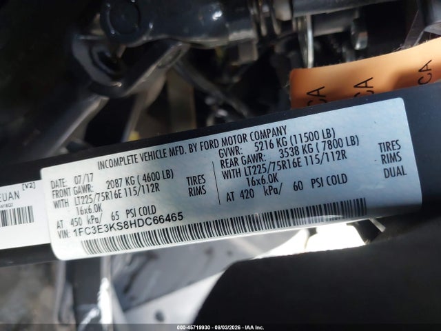 Ford E-350 Stripped 2017 1FC3E3KS8HDC66465 Image 9