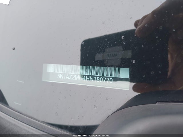 Продажа на аукционе авто 2017 Nissan Murano S, vin: 5N1AZ2MG4HN180770, номер лота: 45719941