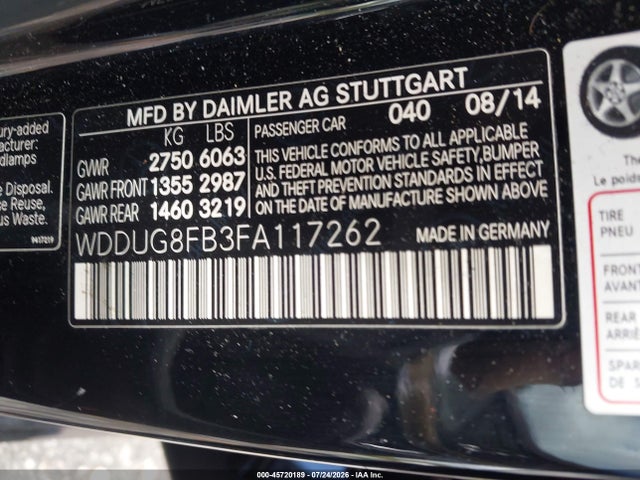 Продажа на аукционе авто 2015 Mercedes-benz S 550 4matic, vin: WDDUG8FB3FA117262, номер лота: 45720189