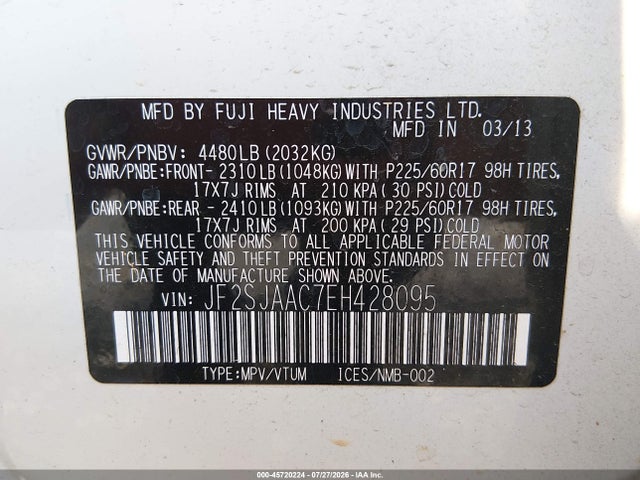 Subaru Forester 2.5i 2014 JF2SJAAC7EH428095 Image 9