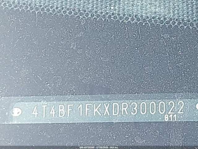 45720269 :رقم المزاد ، 4T4BF1FKXDR300022 vin ، 2013 Toyota Camry Le مزاد بيع
