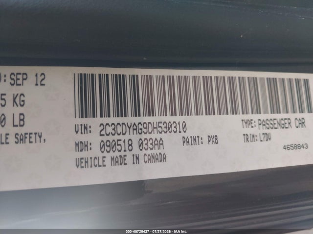 Продаж на аукціоні авто 2013 Dodge Challenger Sxt, vin: 2C3CDYAG9DH530310, номер лоту: 45720437