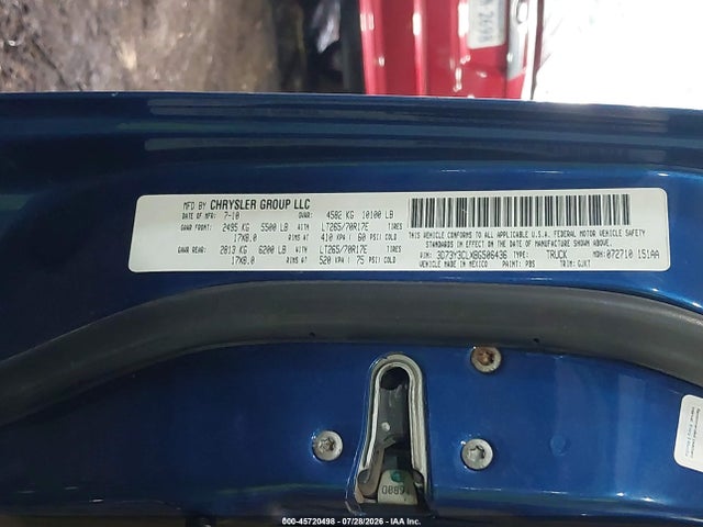 45720498 :رقم المزاد ، 3D73Y3CLXBG506436 vin ، 2011 Ram Ram 3500 Laramie مزاد بيع