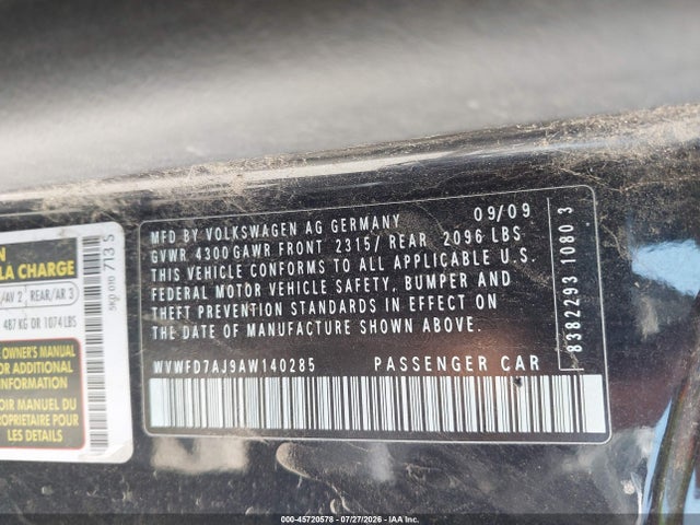 Aukcja sprzedaży 2010 Volkswagen Gti 2-door, vin: WVWFD7AJ9AW140285, numer aukcji: 45720578