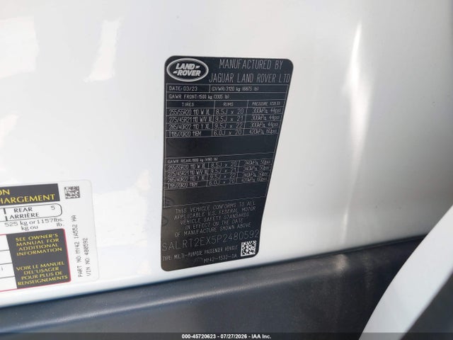 Продаж на аукціоні авто 2023 Land Rover Discovery P300 S R-dynamic, vin: SALRT2EX5P2480592, номер лоту: 45720623