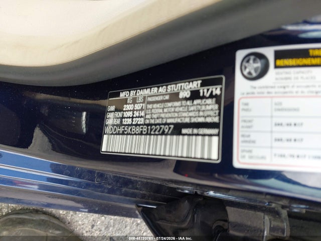 45720761 :رقم المزاد ، WDDHF5KB8FB122797 vin ، 2015 Mercedes-benz E 350 مزاد بيع