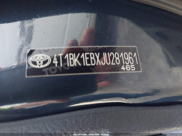 2018 Toyota Avalon Xle Premium მანქანა იყიდება აუქციონზე, vin: 4T1BK1EBXJU281961, აუქციონის ნომერი: 45721094