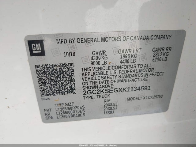 Chevrolet Silverado 2500hd Lt 2019 2GC2KSEGXK1134591 Image 9