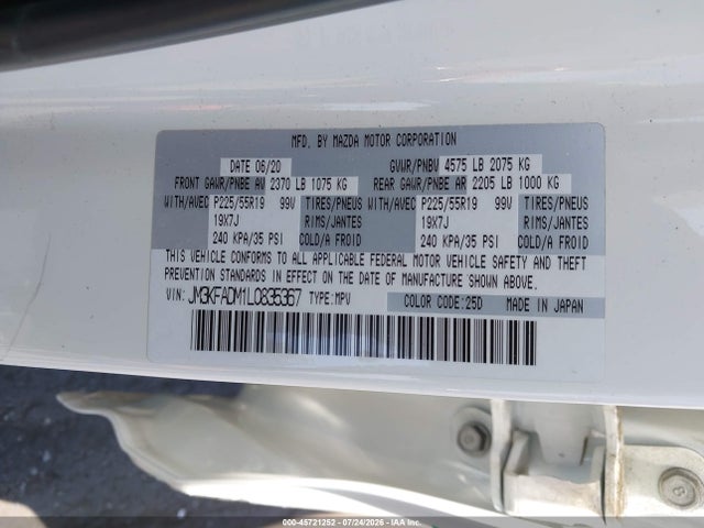 JM3KFADM1L0835367 Mazda Cx-5 Grand Touring
