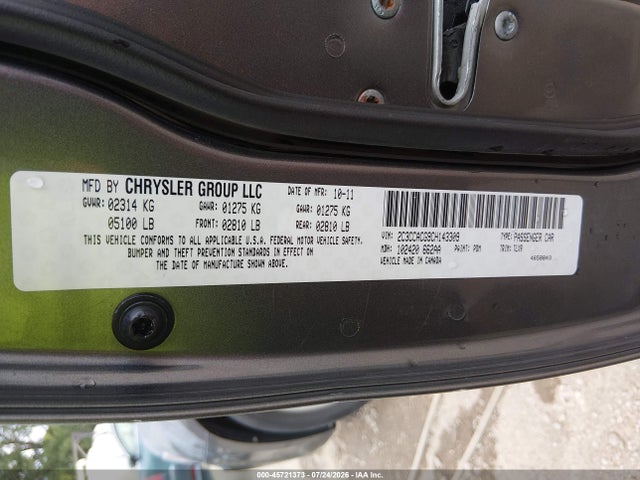 45721373 :رقم المزاد ، 2C3CCACG9CH143309 vin ، 2012 Chrysler 300 Limited مزاد بيع
