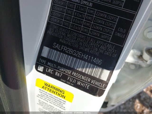 Продаж на аукціоні авто 2014 Land Rover Lr2, vin: SALFR2BG2EH411486, номер лоту: 45721502