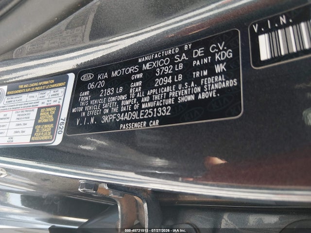 KIA Forte Gt-line 2020 3KPF34AD9LE251332 Image 9