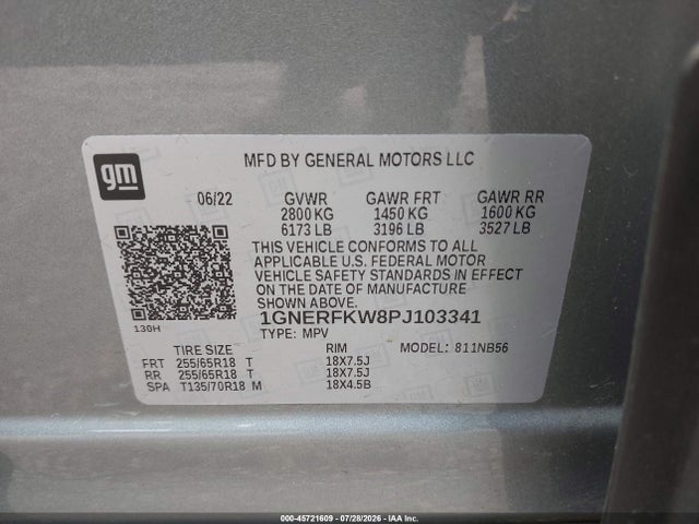 Продаж на аукціоні авто 2023 Chevrolet Traverse Fwd Ls, vin: 1GNERFKW8PJ103341, номер лоту: 45721609