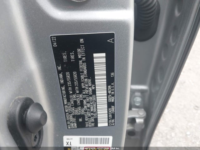 5TDLZRBH4NS213693 Toyota Highlander Xse