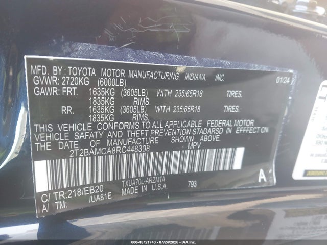 45721743 :رقم المزاد ، 2T2BAMBAXPC017757 vin ، 2023 Lexus Rx 350 Premium مزاد بيع