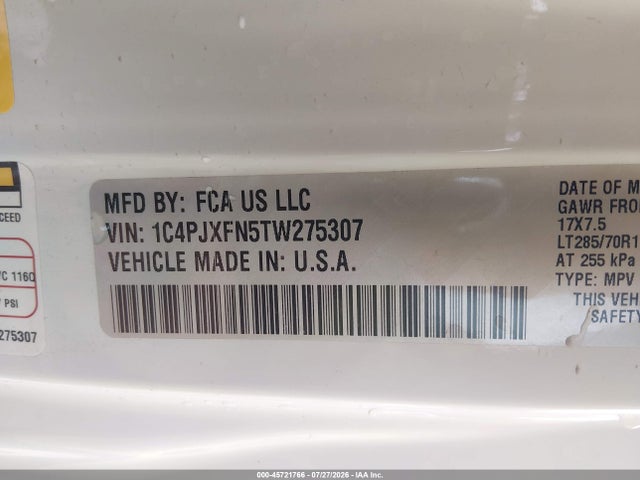 1C4PJXFN5TW275307 Jeep Wrangler Rubicon 4x4