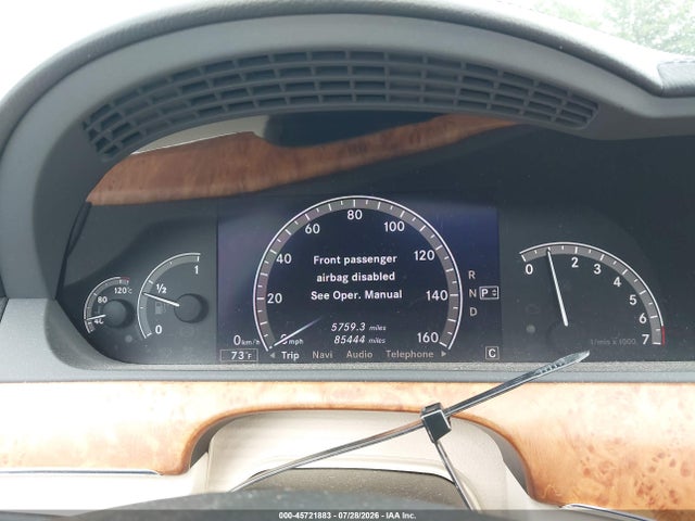 Aukcja sprzedaży 2007 Mercedes-benz S 550, vin: WDDNG71XX7A039906, numer aukcji: 45721883