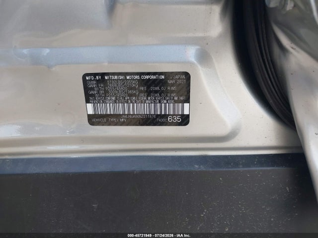 Aukcja sprzedaży 2022 Mitsubishi Outlander Black Edition S-awc/se 2.5 S-awc/se Launch Edition S-awc, vin: JA4J4UA86NZ011876, numer aukcji: 45721949