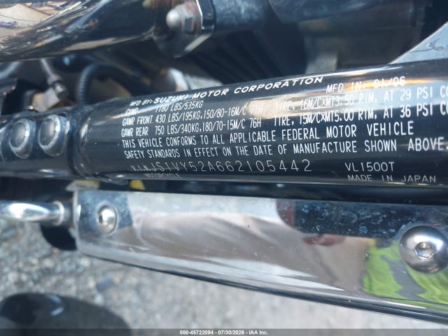 45722094 :رقم المزاد ، JS1VY52A662105442 vin ، 2006 Suzuki C90 مزاد بيع