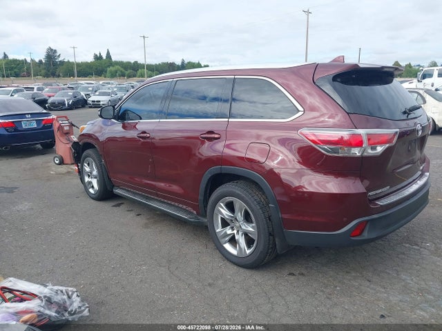 45722098 :رقم المزاد ، 5TDDKRFH2ES027900 vin ، 2014 Toyota Highlander Limited Platinum V6 مزاد بيع