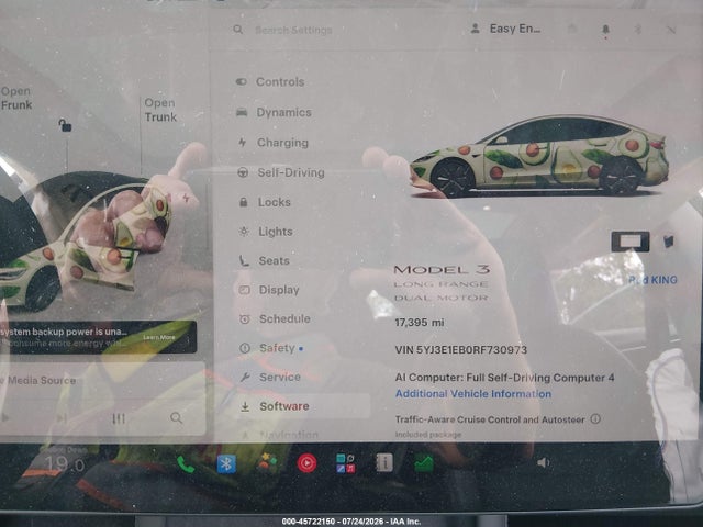 Продаж на аукціоні авто 2024 Tesla Model 3 Long Range Dual Motor All-wheel Drive, vin: 5YJ3E1EB0RF730973, номер лоту: 45722150
