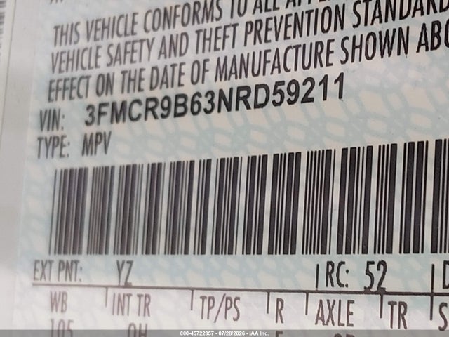 Ford Bronco Sport Big Bend 2022 3FMCR9B63NRD59211 Image 9