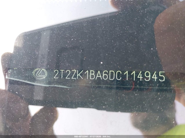 45722361 :رقم المزاد ، 2T2ZK1BA6DC114945 vin ، 2013 Lexus Rx 350 مزاد بيع