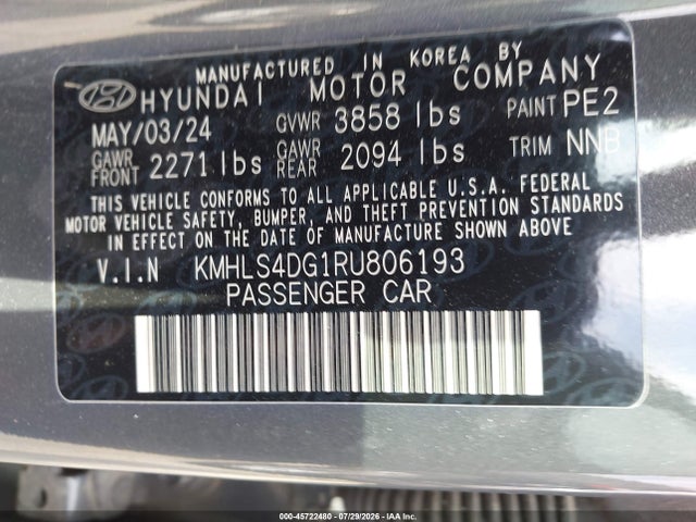 Hyundai ELANTRA SEL 2024 KMHLS4DG1RU806193 Image 9