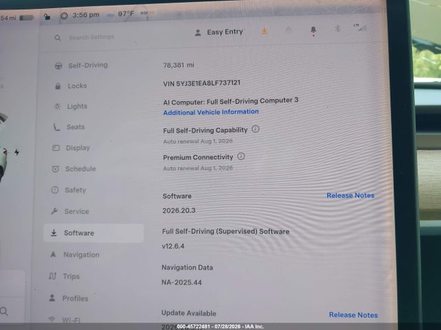 Продаж на аукціоні авто 2020 Tesla Model 3 Standard Range Plus Rear-wheel Drive/standard Range Rear-wheel Drive, vin: 5YJ3E1EA8LF737121, номер лоту: 45722481