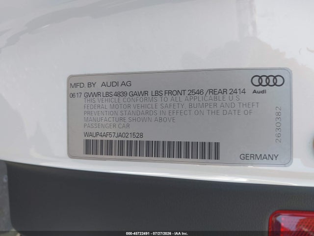 Продажа на аукционе авто 2018 Audi S5 3.0t Premium Plus, vin: WAUP4AF57JA021528, номер лота: 45722491