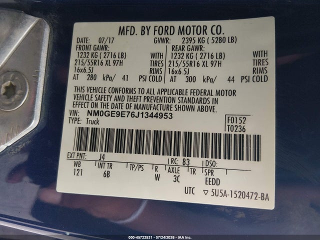 Ford Transit Connect Xl 2018 NM0GE9E76J1344953 Image 9