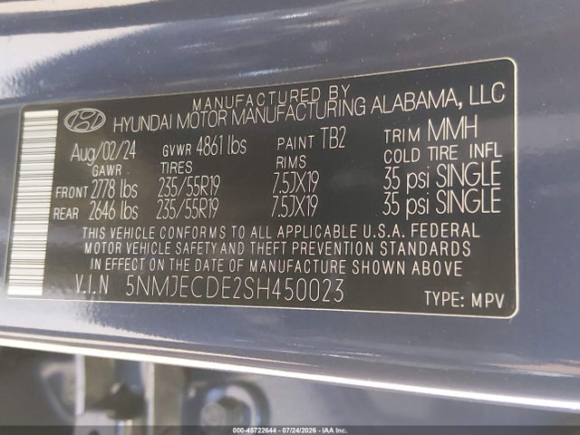 Hyundai Tucson Limited 2025 5NMJECDE2SH450023 Image 9