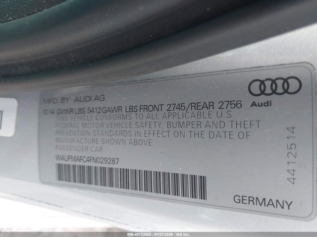 Продаж на аукціоні авто 2015 Audi A6 3.0 Tdi Premium Plus, vin: WAUFMAFC4FN029287, номер лоту: 45722852