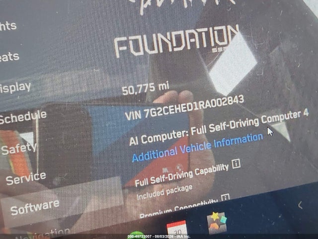 45723007 :رقم المزاد ، 7G2CEHED1RA002843 vin ، 2024 Tesla Cybertruck All-wheel Drive مزاد بيع