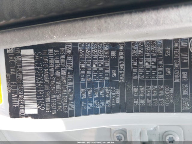 SALCP2FX4KH811452 Land Rover Discovery Sport Se