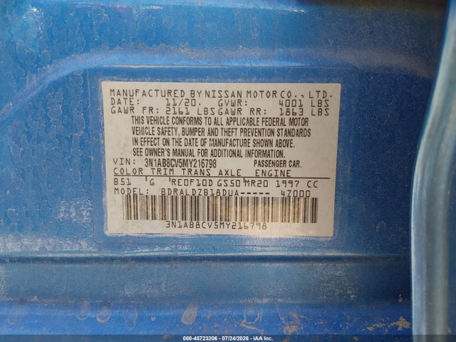 3N1AB8CV5MY216798 Nissan Sentra Sv Xtronic Cvt