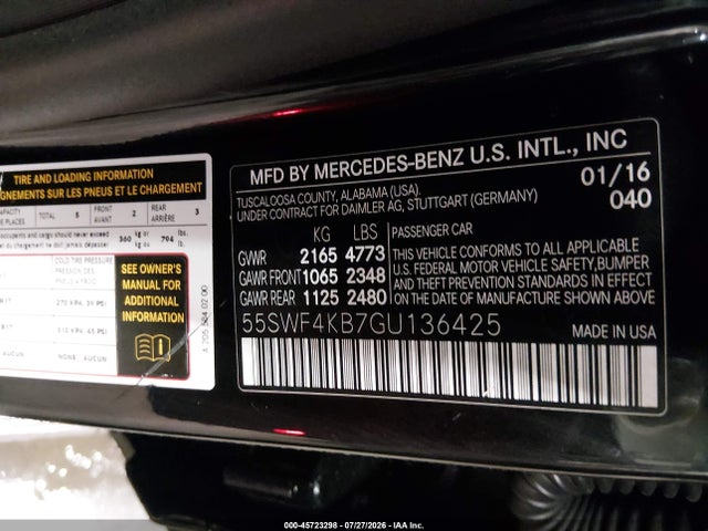 55SWF4KB7GU136425 Mercedes-Benz C 300 4matic