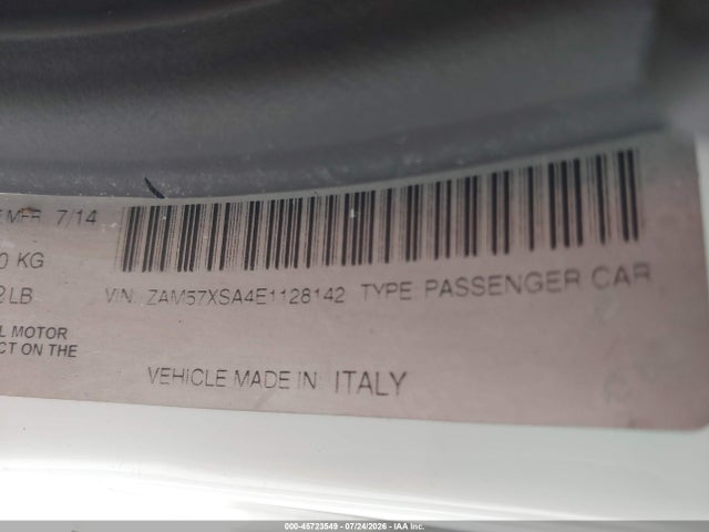 Продажа на аукционе авто 2014 Maserati Ghibli, vin: ZAM57XSA4E1128142, номер лота: 45723549