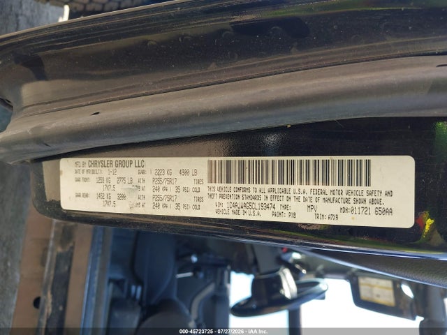 Продаж на аукціоні авто 2012 Jeep Wrangler Sport, vin: 1C4AJWAG5CL193474, номер лоту: 45723725