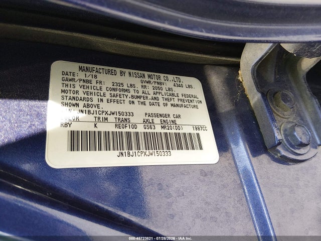 JN1BJ1CPXJW150333 Nissan Rogue Sport Sv