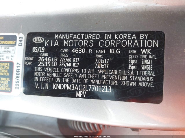 KIA Sportage Lx 2020 KNDPM3AC2L7701213 Image 9