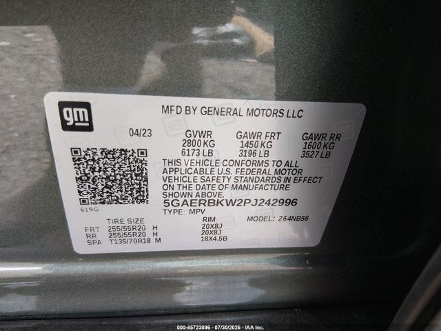 Продажа на аукционе авто 2023 Buick Enclave Essence Fwd, vin: 5GAERBKW2PJ242996, номер лота: 45723896