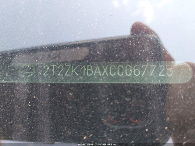 Auction sale of the 2012 Lexus Rx 350, vin: 2T2ZK1BAXCC067725, lot number: 45723899