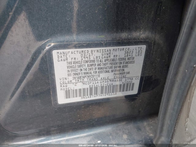 3N1AB7AP7HY291118 Nissan SENTRA SV