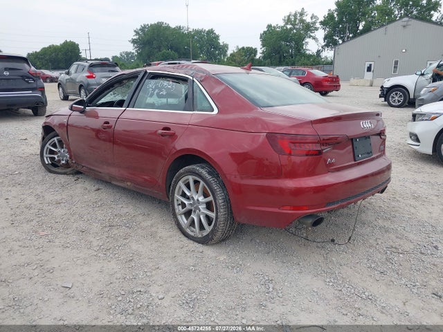 Aukcja sprzedaży 2018 Audi A4 2.0t Premium/2.0t Tech Premium, vin: WAUENAF48JA112853, numer aukcji: 45724255