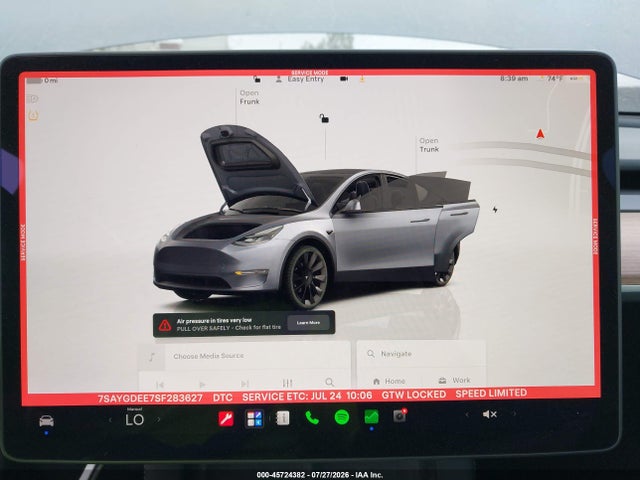 Продаж на аукціоні авто 2025 Tesla Model Y Long Range Dual Motor All-wheel Drive, vin: 7SAYGDEE7SF283627, номер лоту: 45724382